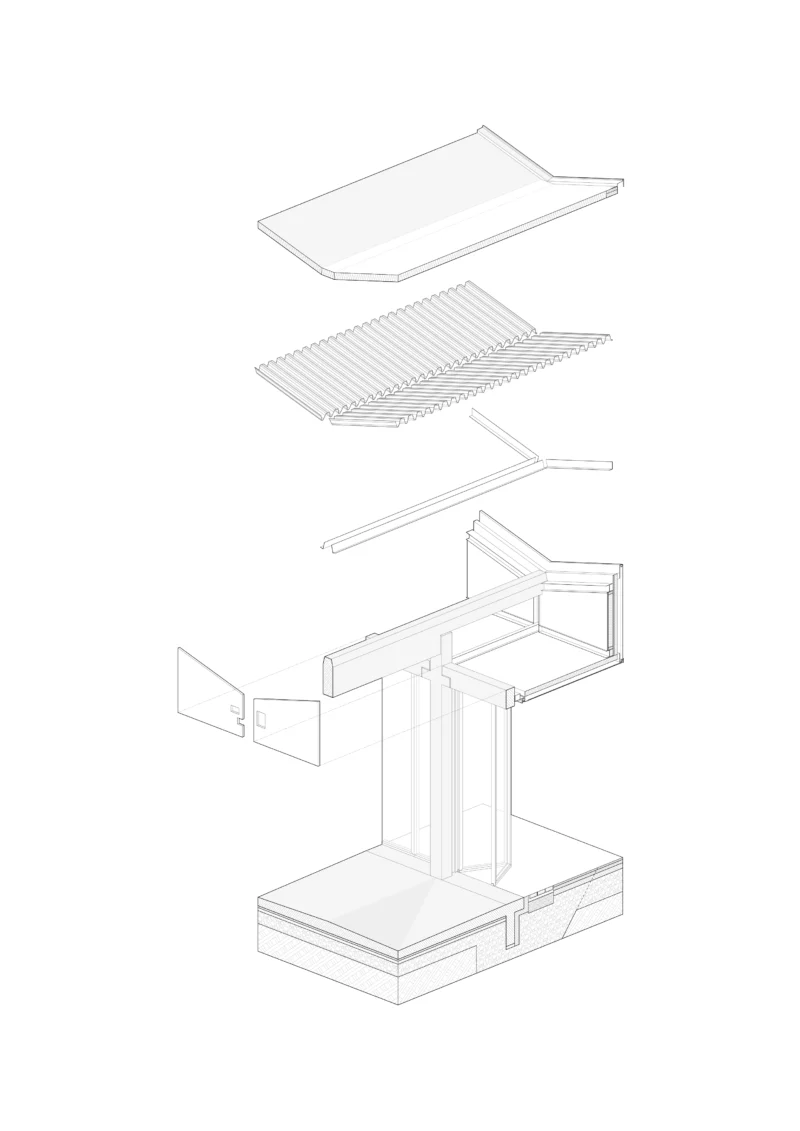 FWR Zeichnung Isometrie Fassade Fahrzeughalle